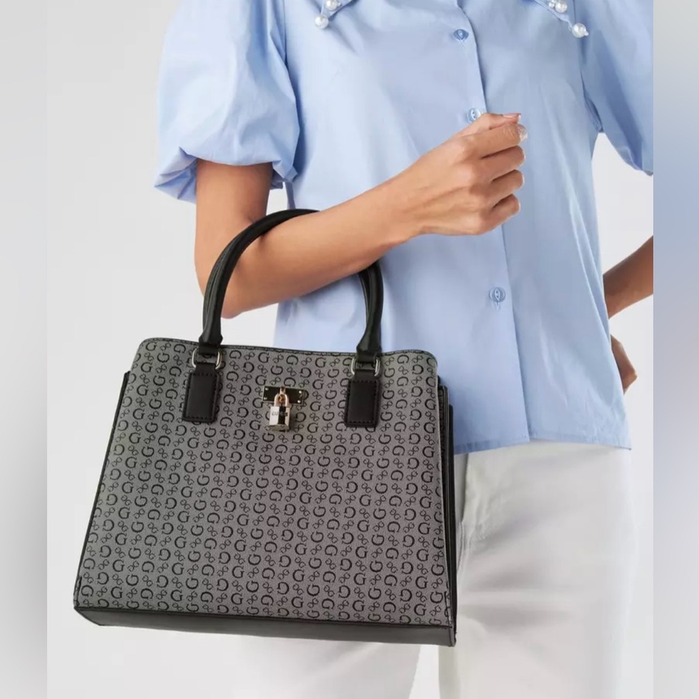 Guess Monogram Print Tote Bag - Picture 7 of 7